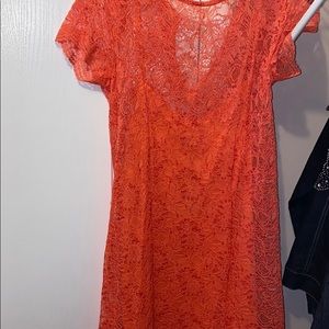 Coral Lace Dress